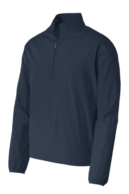 Front View of Dress Blue Nvy Port Authority Zephyr 1/2-Zip Pullover. J343
