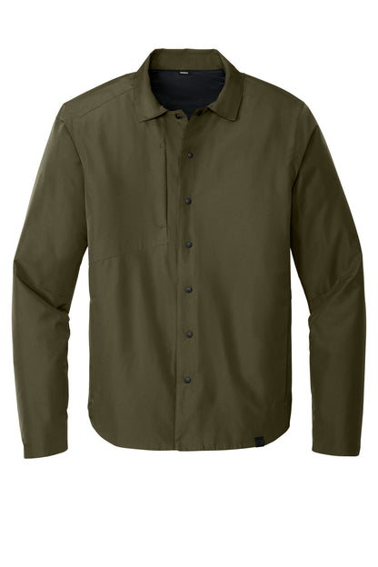 Front View of Drive Green OGIO Reverse Shirt Jacket. OG754