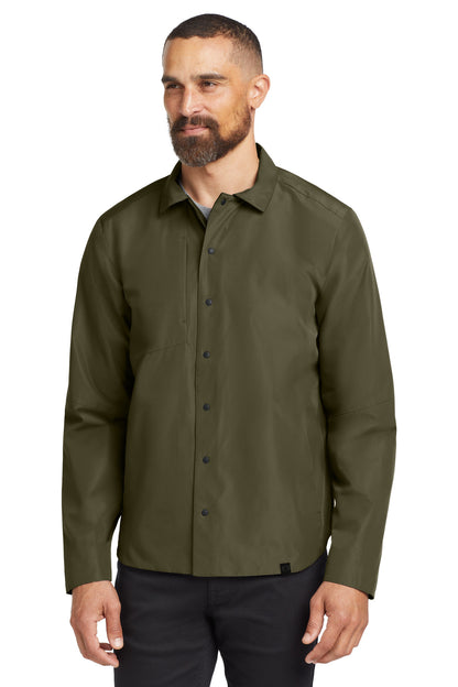 Front View of Drive Green OGIO Reverse Shirt Jacket. OG754