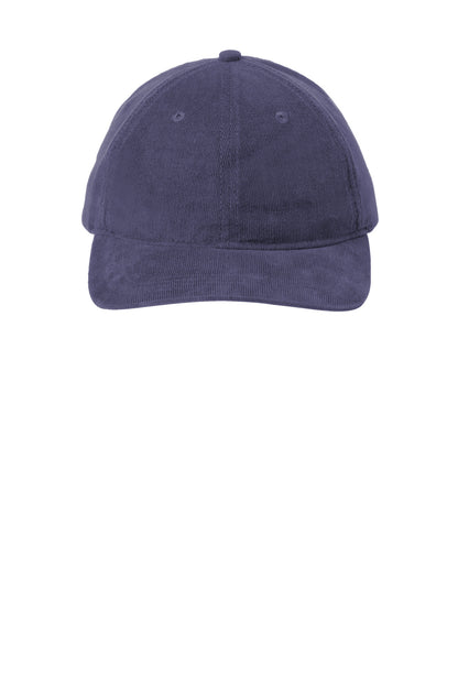 Front View of DsBlNavy Port Authority Light Corduroy Dad Cap C973