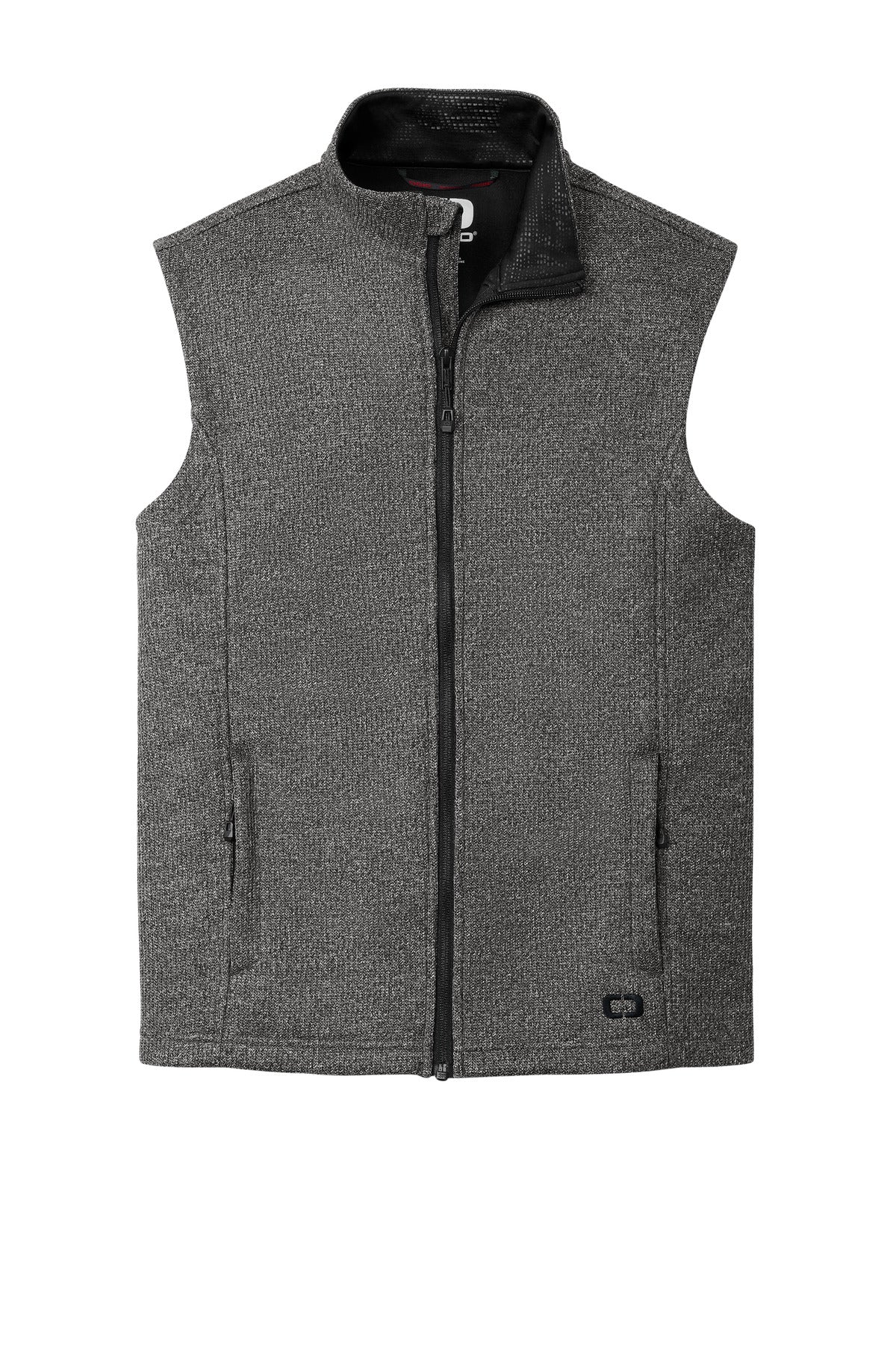 Front View of DslGyHthr OGIO Grit Fleece Vest OG730