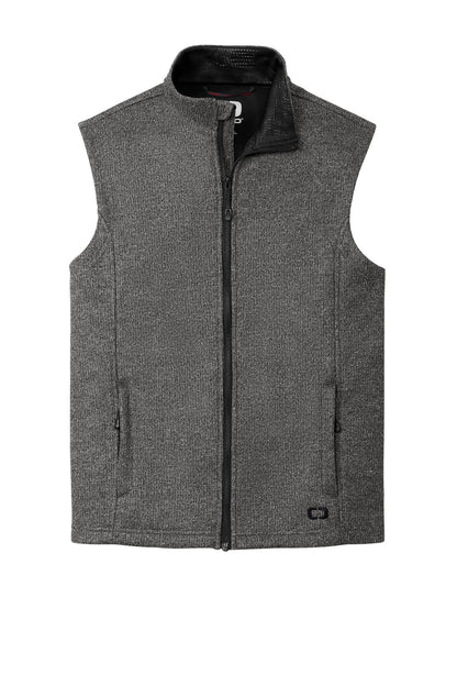 Front View of DslGyHthr OGIO Grit Fleece Vest OG730