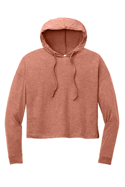 Front View of DsrtRoseHt District Women's Perfect Tri Midi Long Sleeve Hoodie DT1390L