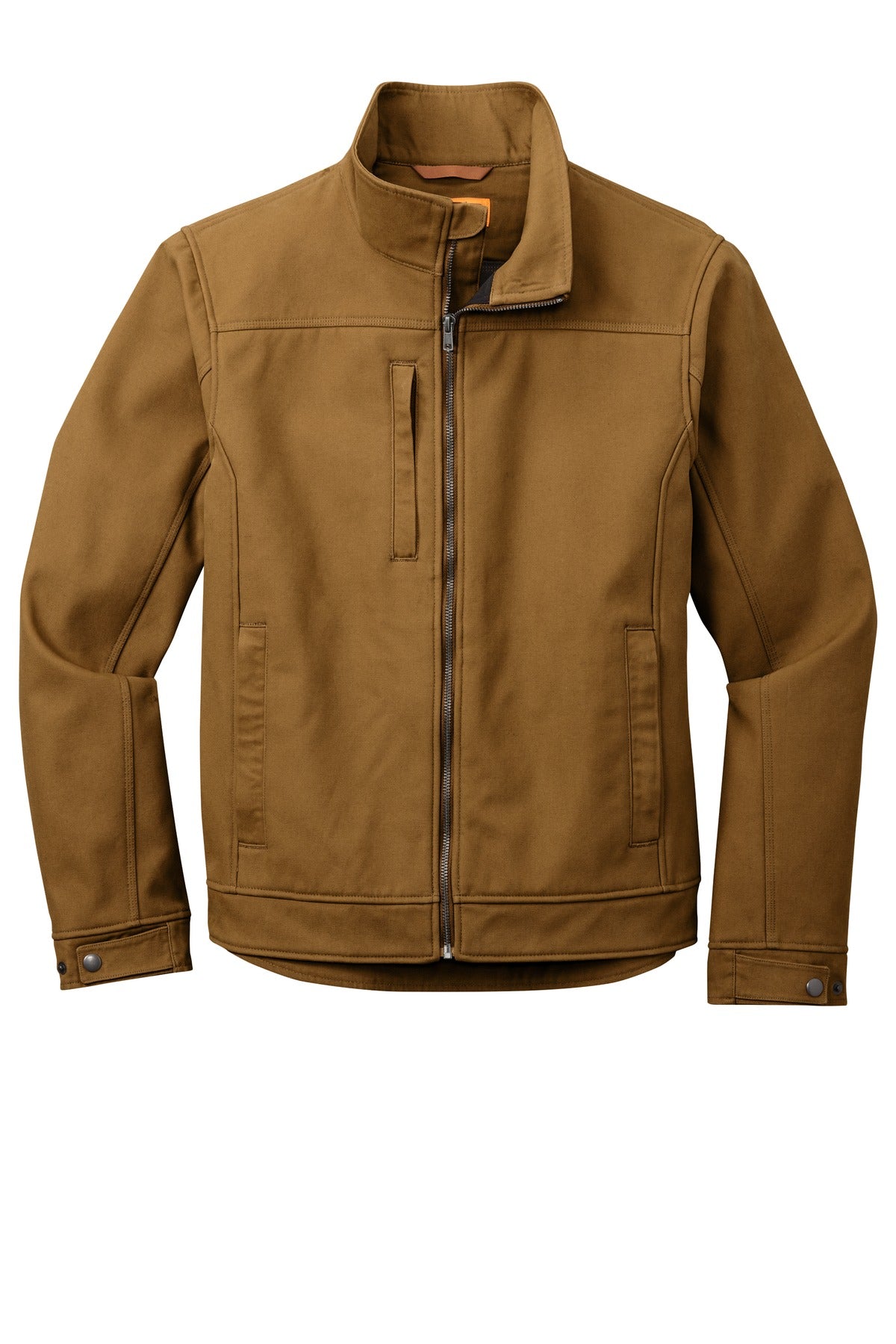 Front View of Duck Brown CornerStone Duck Bonded Soft Shell Jacket CSJ60