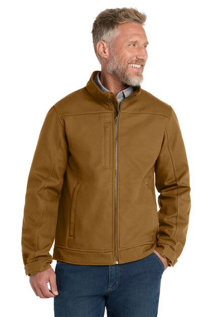 Front View of Duck Brown CornerStone Duck Bonded Soft Shell Jacket CSJ60