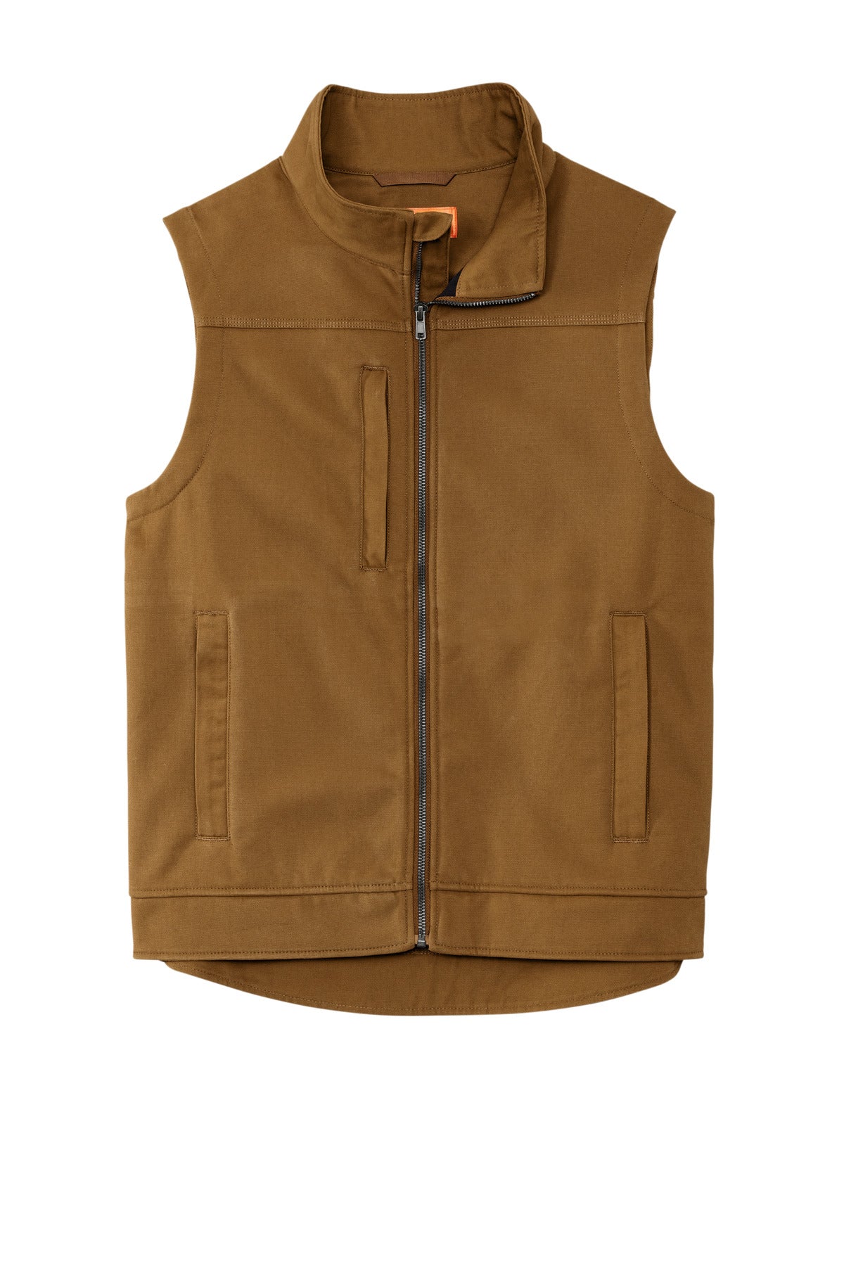 Front View of Duck Brown CornerStone Duck Bonded Soft Shell Vest CSV60