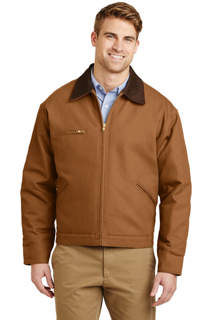 Front View of Duck Brown CornerStone - Duck Cloth Work Jacket. J763
