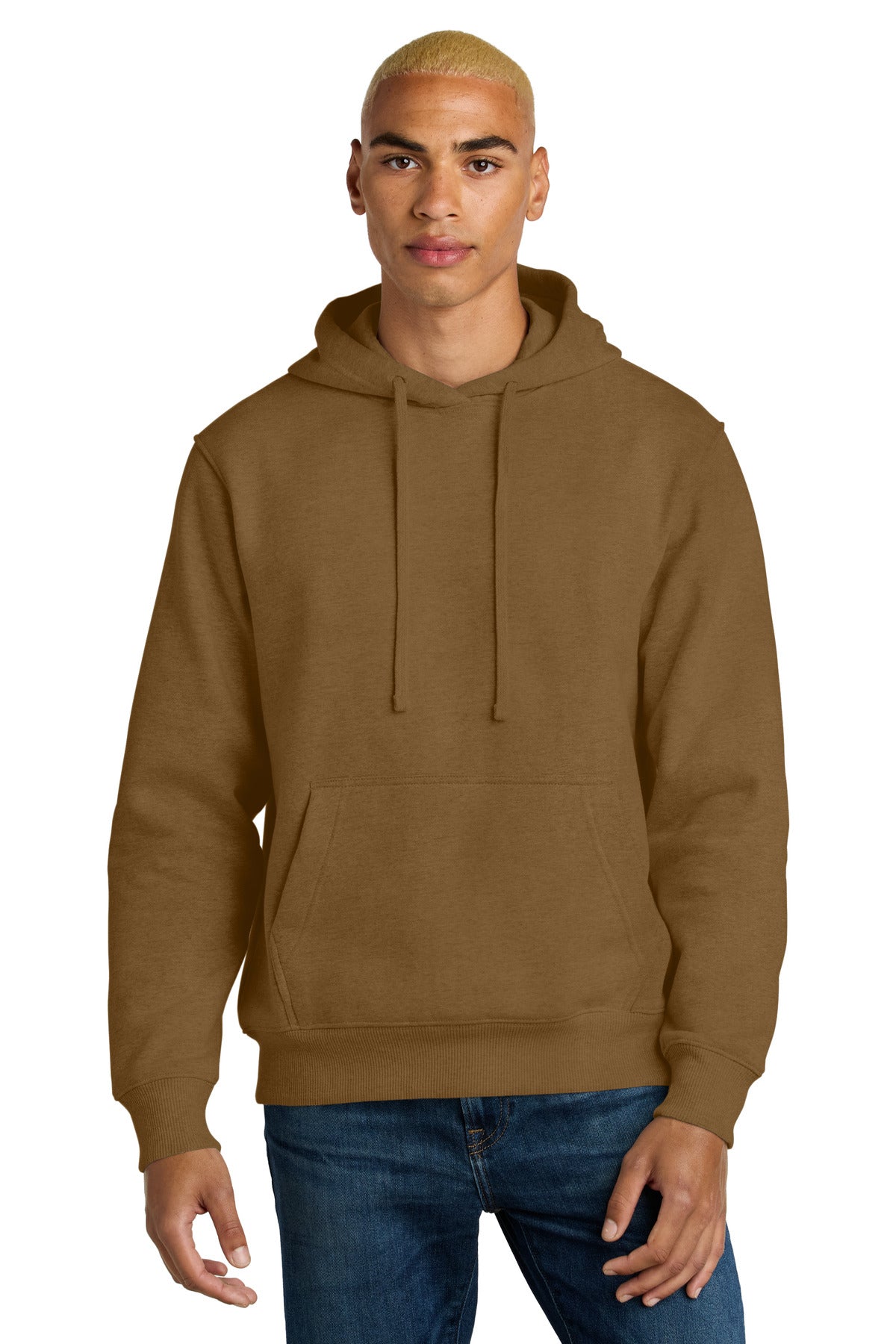 Front View of DuckBrown District V.I.T. Super Heavyweight Fleece Hoodie DT6600