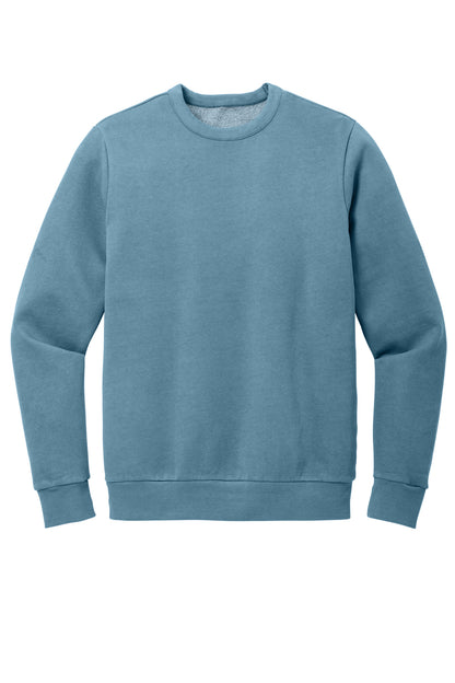 Front View of DuskBlue District Wash Fleece Crew DT2204