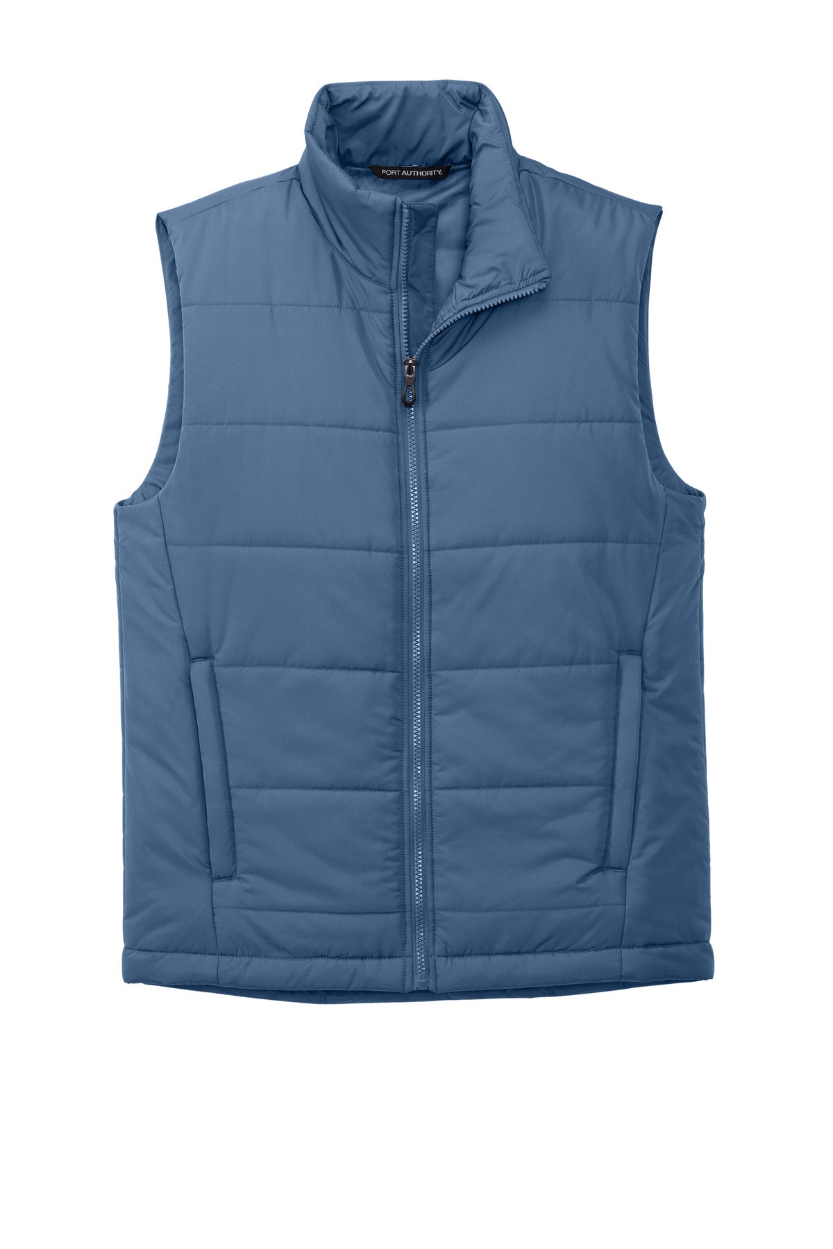 Front View of DuskBlue Port Authority Puffer Vest J853