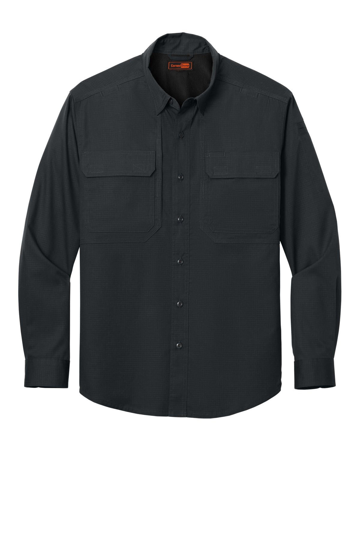 Front View of EchoSteel CornerStone Long Sleeve Select Tactical Shirt CSW176