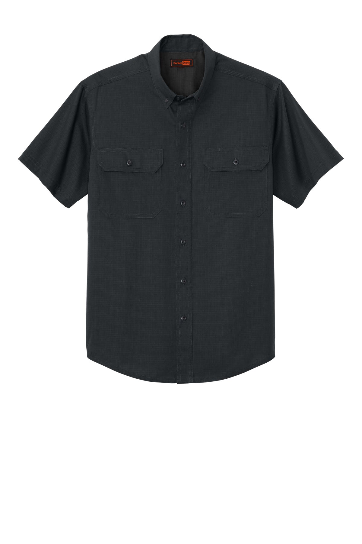 Front View of EchoSteel CornerStone Short Sleeve Select Ripstop Shirt CSW175