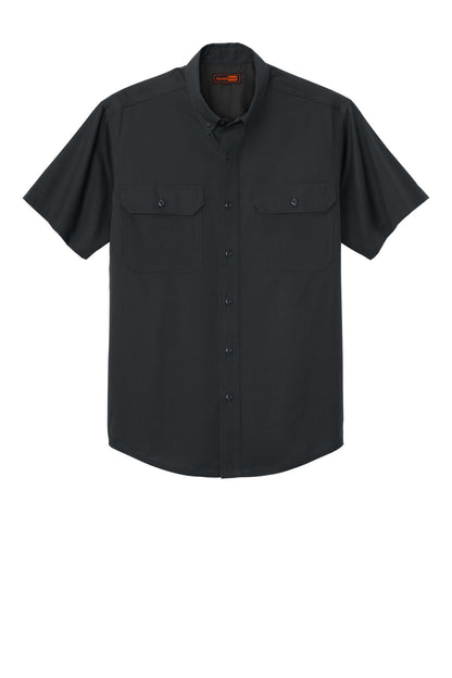 Front View of EchoSteel CornerStone Short Sleeve Select Ripstop Shirt CSW175