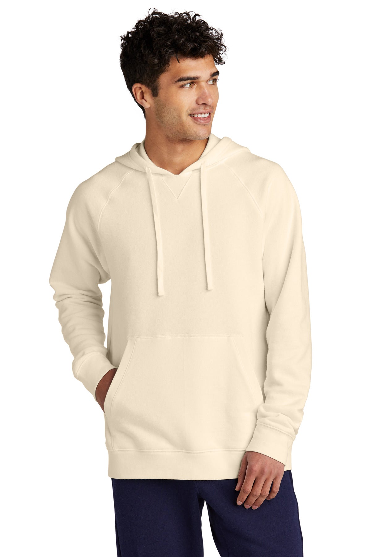 Front View of Ecru Sport-Tek Drive Fleece Pullover Hoodie STF200