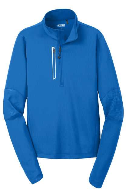 Front View of Electric Blue OGIO Fulcrum 1/4-Zip. OE701