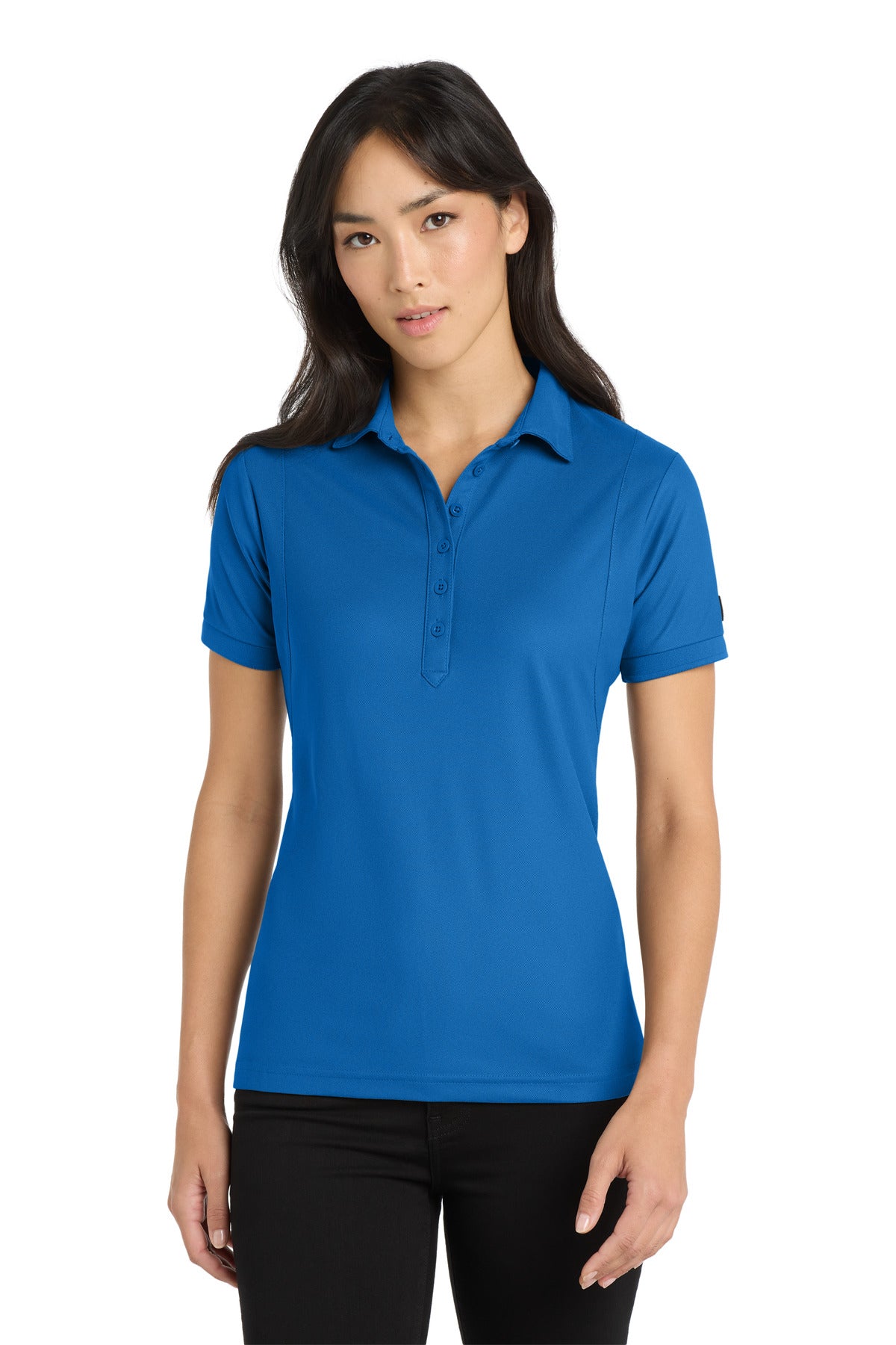 Front View of Electric Blue OGIO - Jewel Polo. LOG101