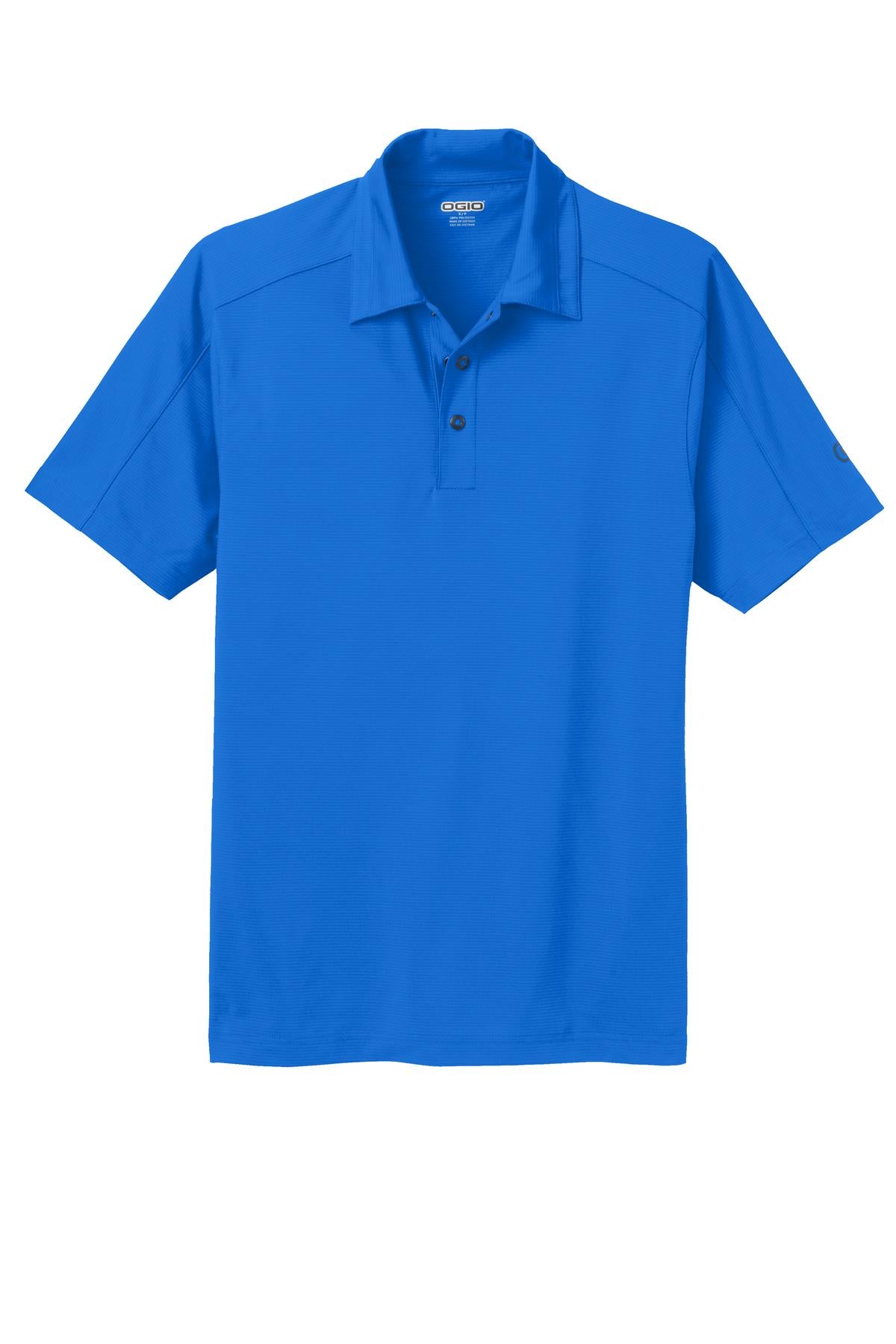 Front View of Electric Blue OGIO Linear Polo. OG1030