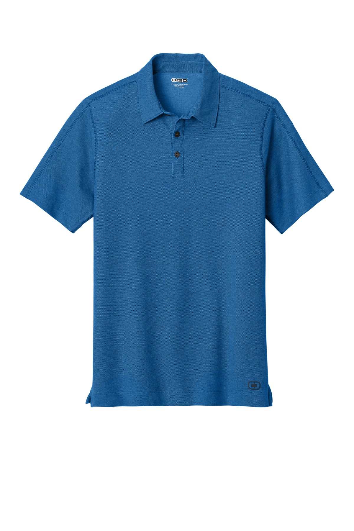 Front View of Electric Blue OGIO Onyx Polo. OG126
