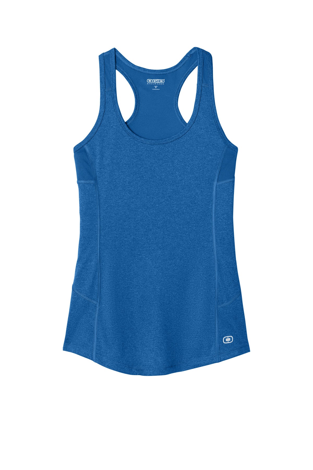 Front View of Electric Blue OGIO Women's Racerback Pulse Tank. LOE322