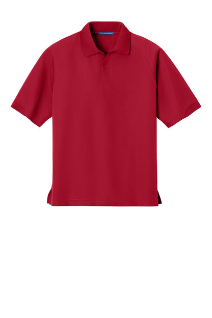 Front View of Engine Red Port Authority Dry Zone Ottoman Polo. K525