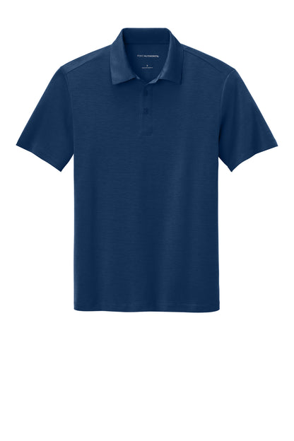 Front View of Estate Blue Port Authority Cotton Touch Performance Polo. K568