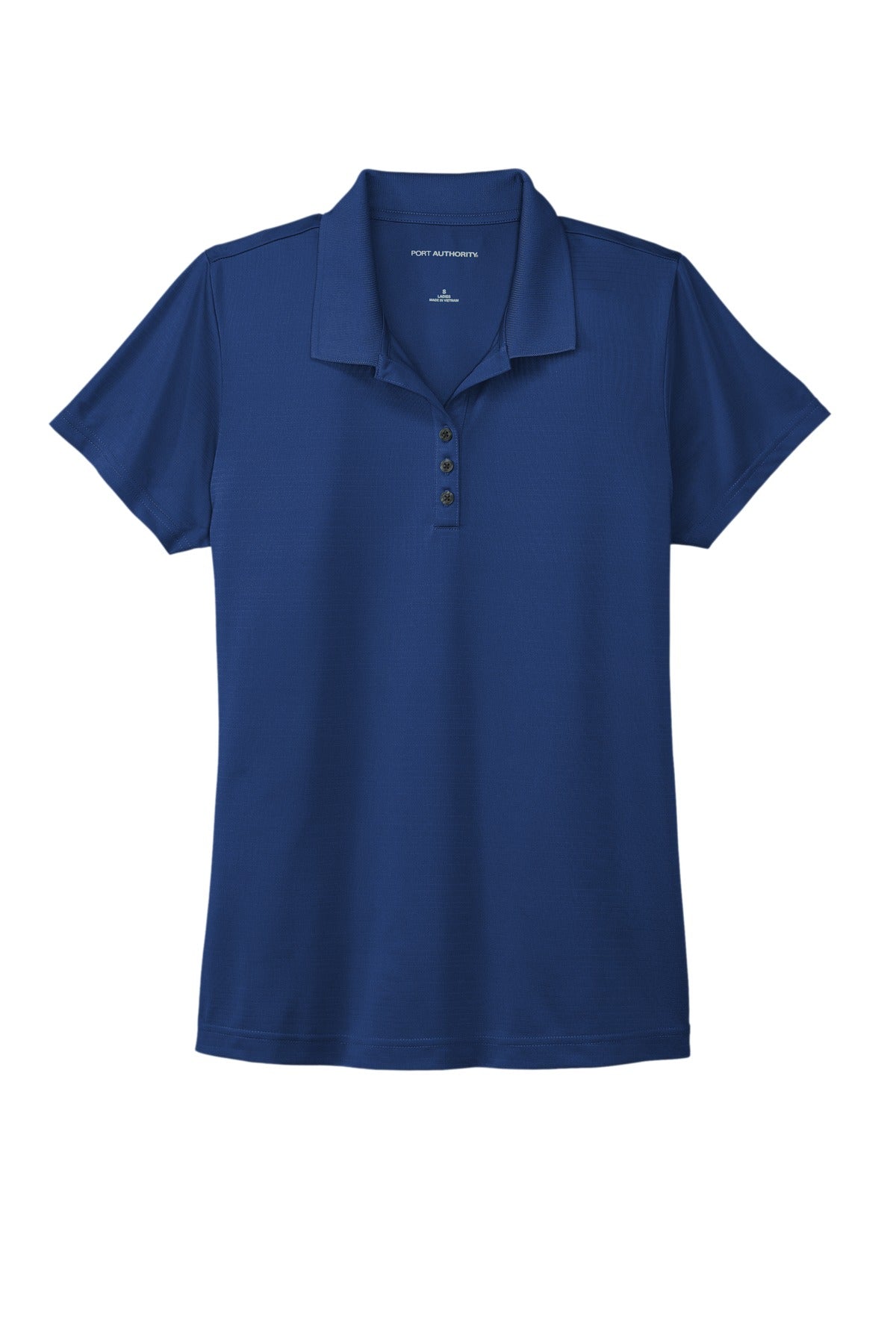 Front View of Estate Blue Port Authority Women's Eclipse Stretch Polo. LK587