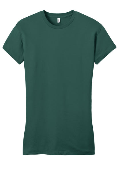 Front View of Evergreen District Women's Fitted Very Important Tee . DT6001