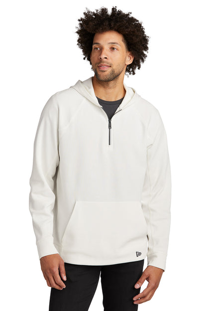 Front View of FanWhite New Era STS 1/4-Zip Hoodie NEA541