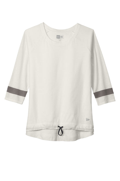 Front View of FanWSd/ShG New Era Women's Tri-Blend 3/4-Sleeve Tee LNEA136
