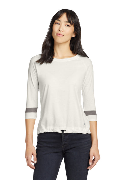 Front View of FanWSd/ShG New Era Women's Tri-Blend 3/4-Sleeve Tee LNEA136