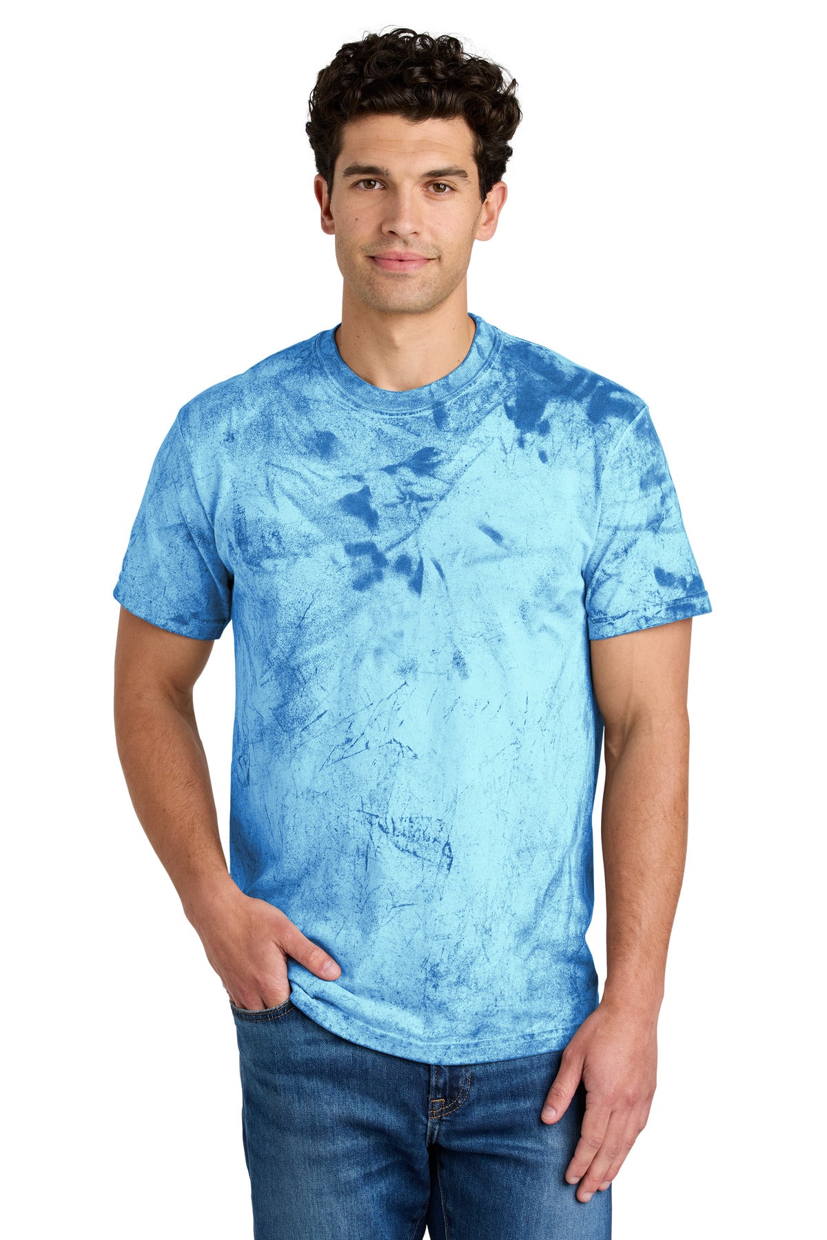 Front View of FijiBlue Comfort Colors Heavyweight Color Blast Tee 1745