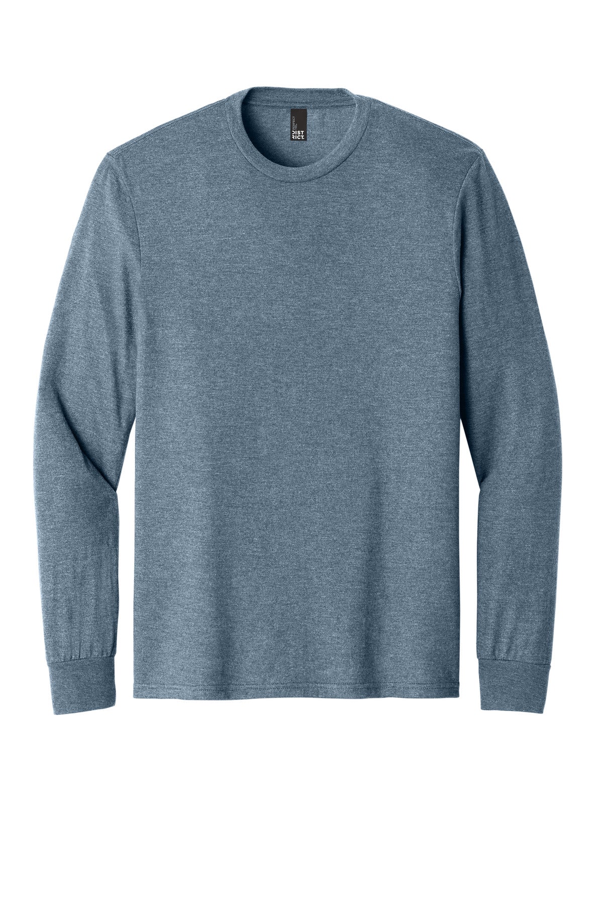 Front View of FlntBluHtr District Perfect Tri Long Sleeve Tee . DM132