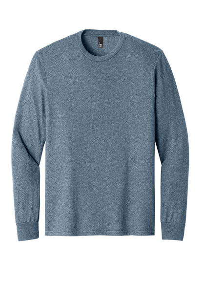 Front View of FlntBluHtr District Perfect Tri Long Sleeve Tee . DM132