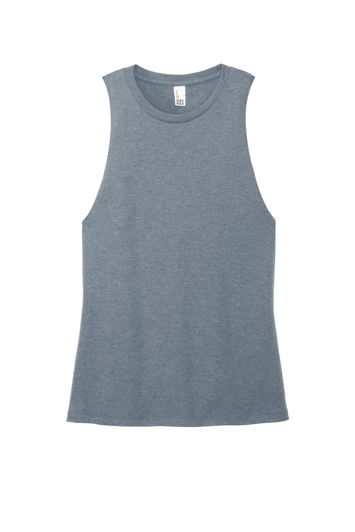 Front View of FlntBluHtr District Women's Perfect Tri Muscle Tank DT153