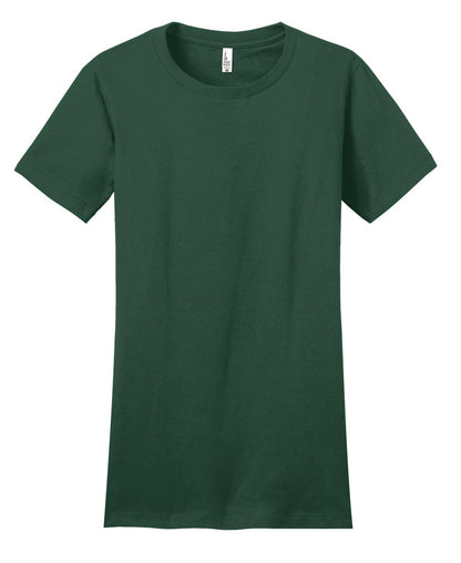 Front View of Forest Green District Women's Fitted The Concert Tee DT5001