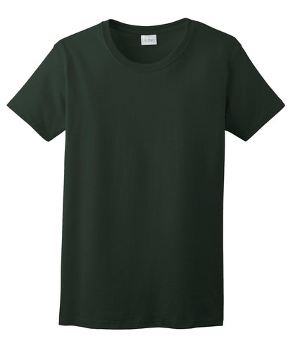 Front View of Forest Green Gildan Women's Ultra Cotton 100% US Cotton T-Shirt. 2000L