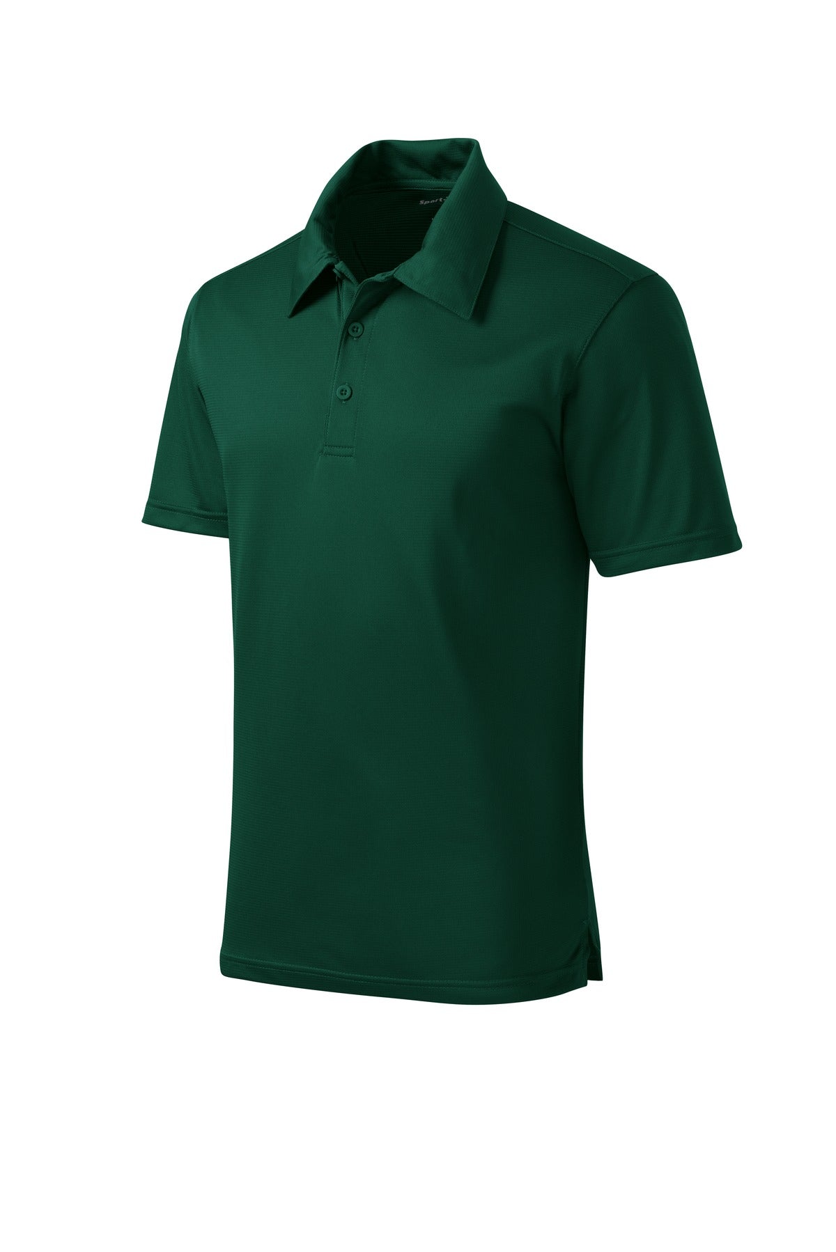 Front View of Forest Green Sport-Tek PosiCharge Active Textured Polo. ST690