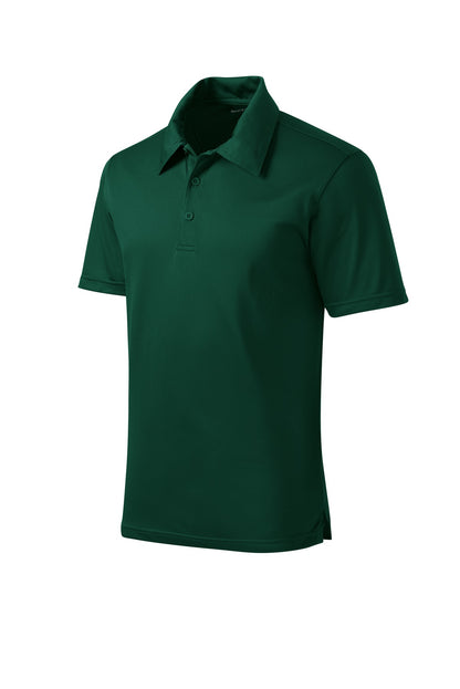 Front View of Forest Green Sport-Tek PosiCharge Active Textured Polo. ST690