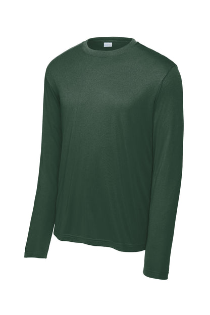 Front View of Forest Green Sport-Tek Tall Long Sleeve PosiCharge Competitor Tee. TST350LS