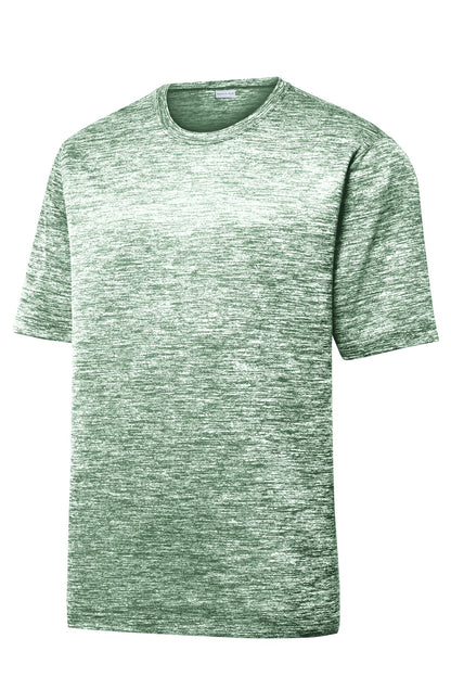 Front View of Forest Grn Ele Sport-Tek PosiCharge Electric Heather Tee. ST390