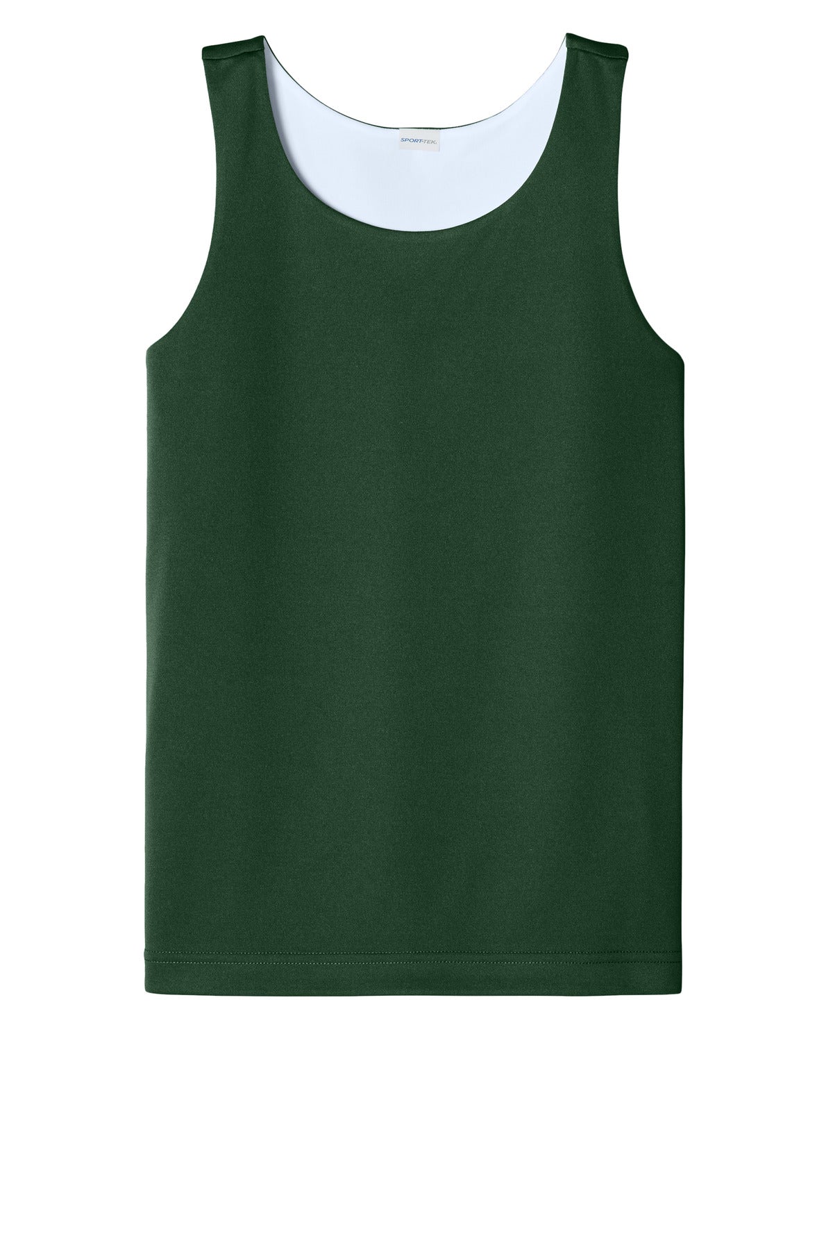 Front View of FrGn/White Sport-Tek Youth PosiCharge Competitor Rev Tank YST551