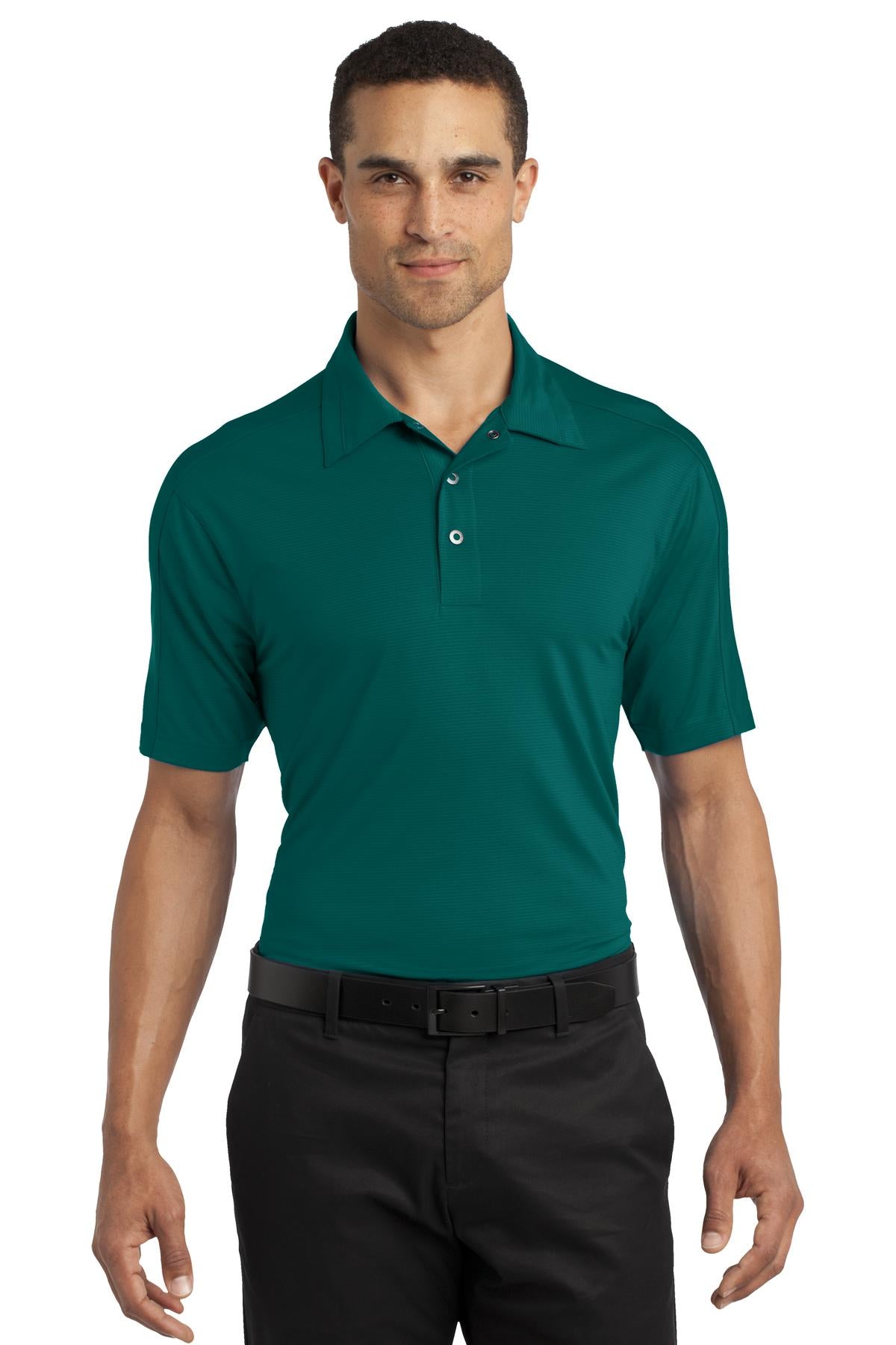 Front View of Fuel Green OGIO Linear Polo. OG1030