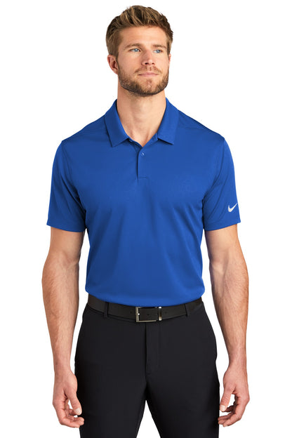 Front View of Game Royal Nike Dry Essential Solid Polo NKBV6042