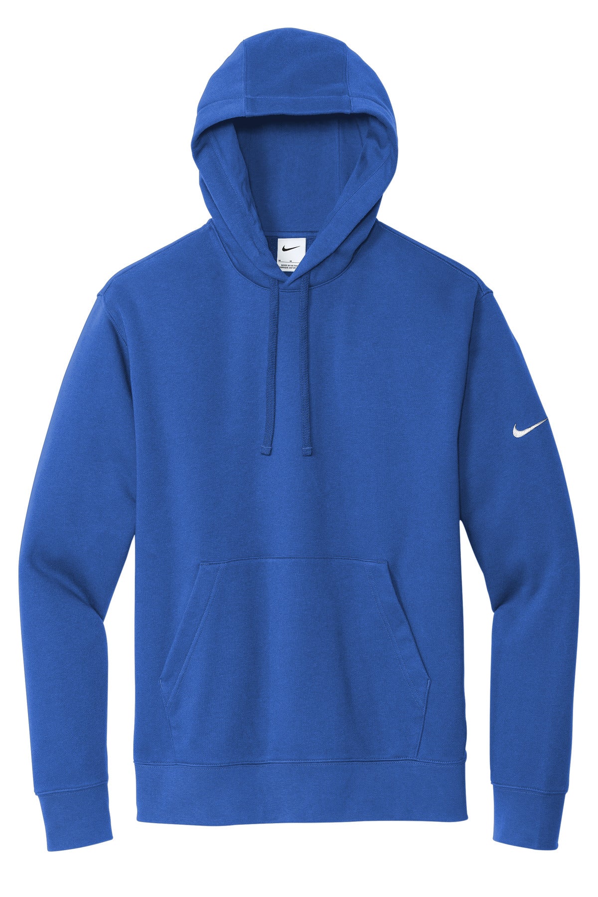 Front View of GameRoyal Nike Club Fleece Sleeve Swoosh Pullover Hoodie NKDR1499