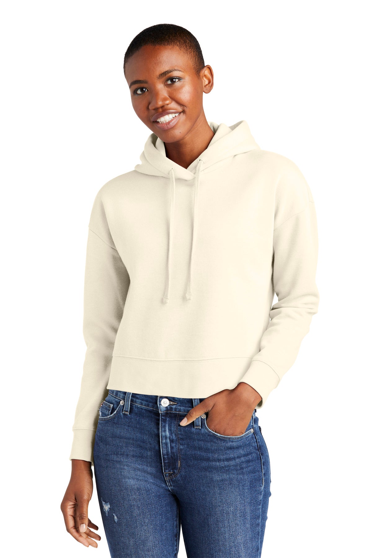 Front View of Gardenia District Women's V.I.T. Fleece Hoodie DT6101