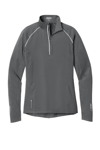 Front View of Gear Grey OGIO Women's Nexus 1/4-Zip Pullover. LOE335