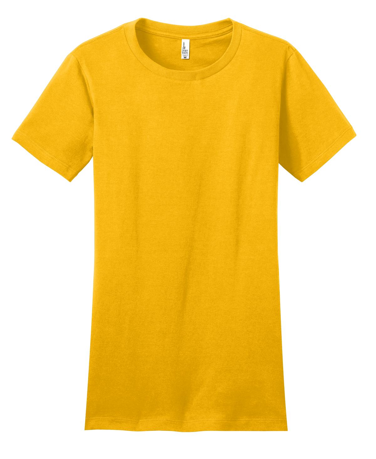 Front View of Gold District Women's Fitted The Concert Tee DT5001