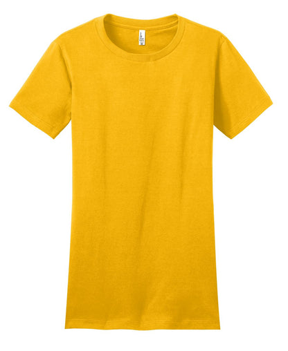 Front View of Gold District Women's Fitted The Concert Tee DT5001