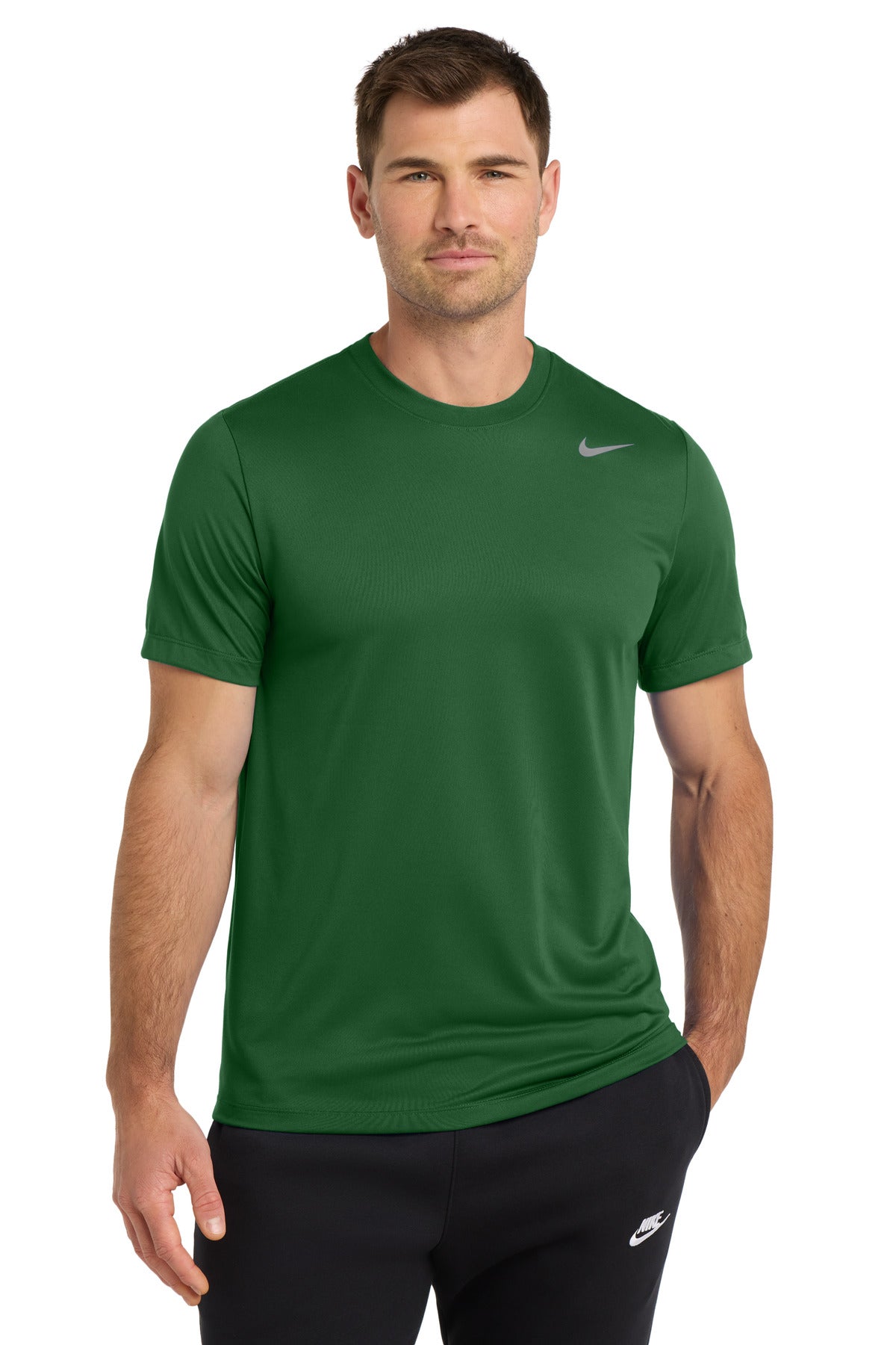 Front View of GorgeGreen Nike Team rLegend Tee DV7299