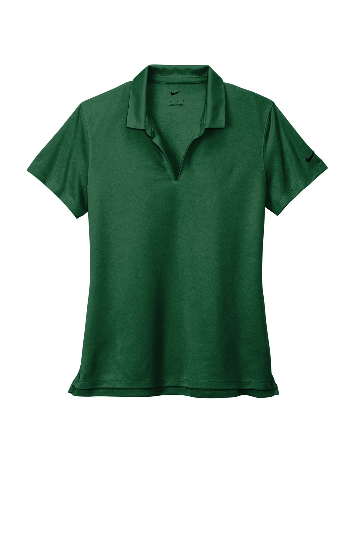 Front View of GorgeGreen Nike Women's Dri-FIT Micro Pique 2.0 Polo NKDC1991